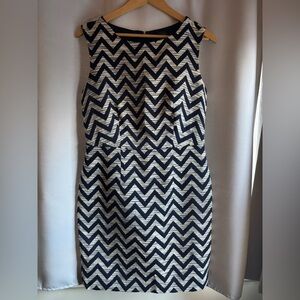 The Limited Zigzag Black and White Mini Dress